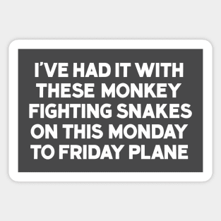 Safe For Work Snakes On A Plane Sticker